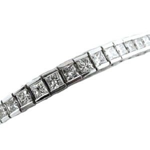 Princess Cut Diamonds on Channel Set Bracelet